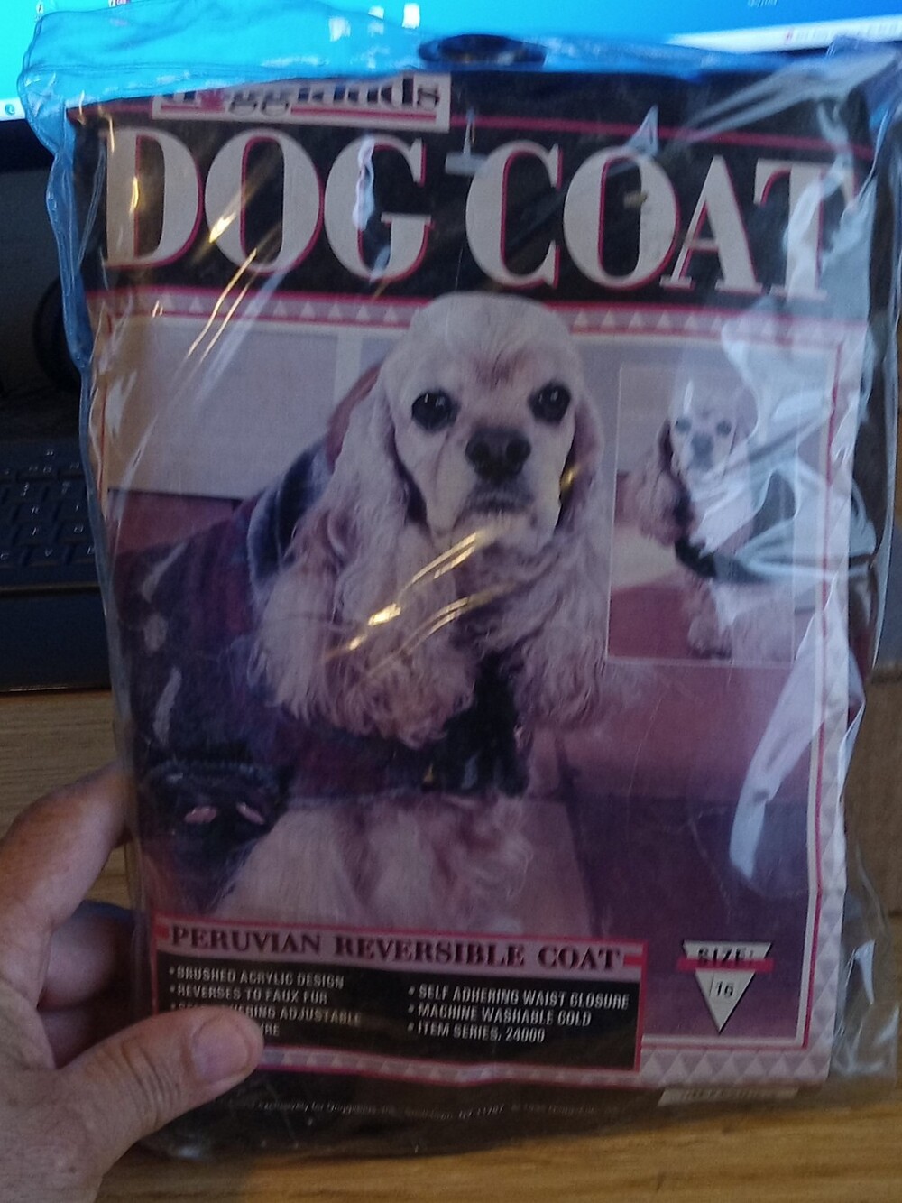 Doggiduds Peruvian Reversible Dog Coat - Purple/Maroon Size 16